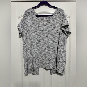 Lululemon Back In Action Short Sleeve in
Tiger Space Dye Black White